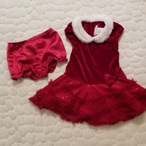 Christmas costume Baby santa girl 18m